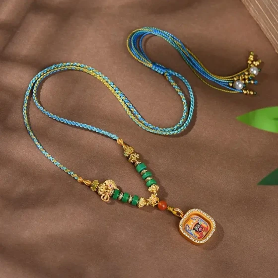 KyLin Aura Zakiram Thangka Amulet Necklace