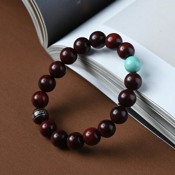 Sandalwood & Jade Mala Bracelet