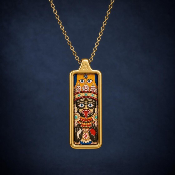 Tibetan Wealth Goddess Necklace, Zhaji Lhamo Prosperity Amulet, Gift for Her